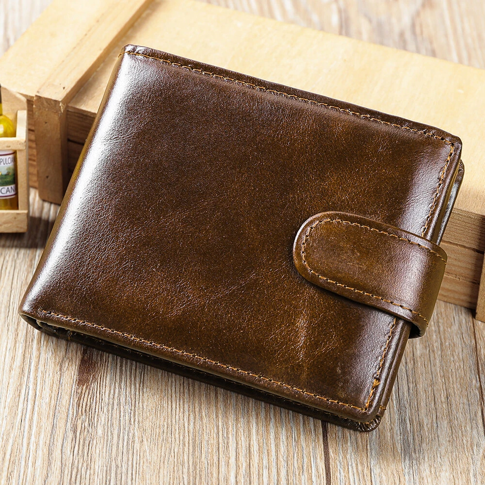 Ekphero Men's Retro Genuine Leather Wallet, Compact Multi-Card Money Clip, Multi Slot Anti-theft Credit Card Holder Coin Purse (image for) Ekphero Men's Retro Genuine Leather Wallet, Compact Multi-Card Money Clip, Multi Slot Anti-theft Credit Card Holder Coin Purse